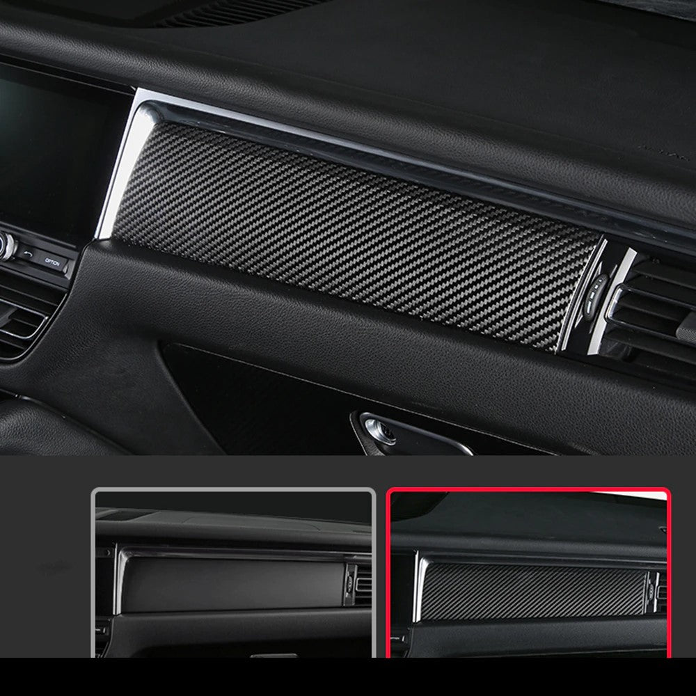 Dry Carbon fiber Interior Accessories Cover Trim 7pcs For Porsche Macan(s)  LHD
