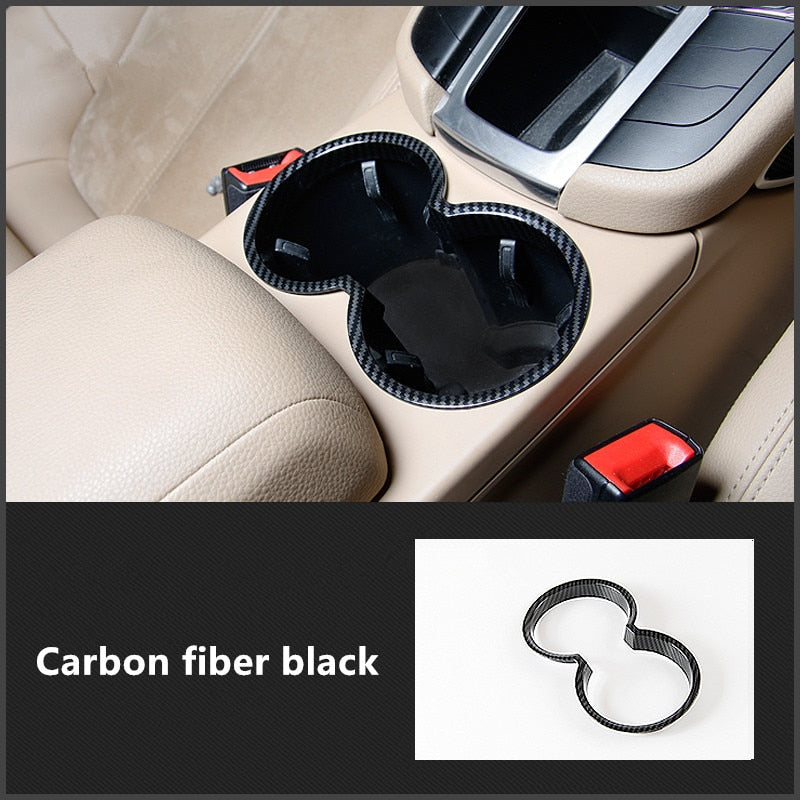 Cup Holder Cover Trim Carbon Fiber